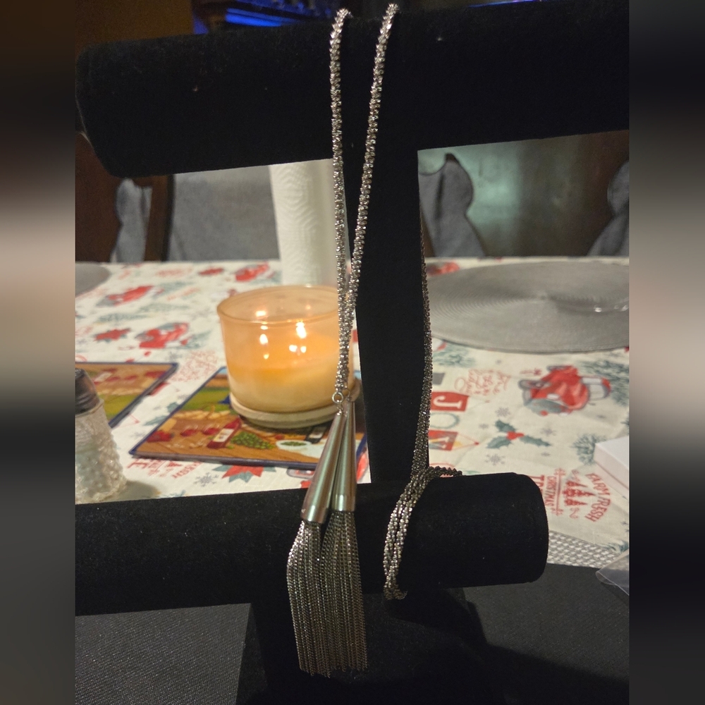 🚨2 For $30🚨Kendra Scott Phara Lariat SilverTone Tassel Necklace